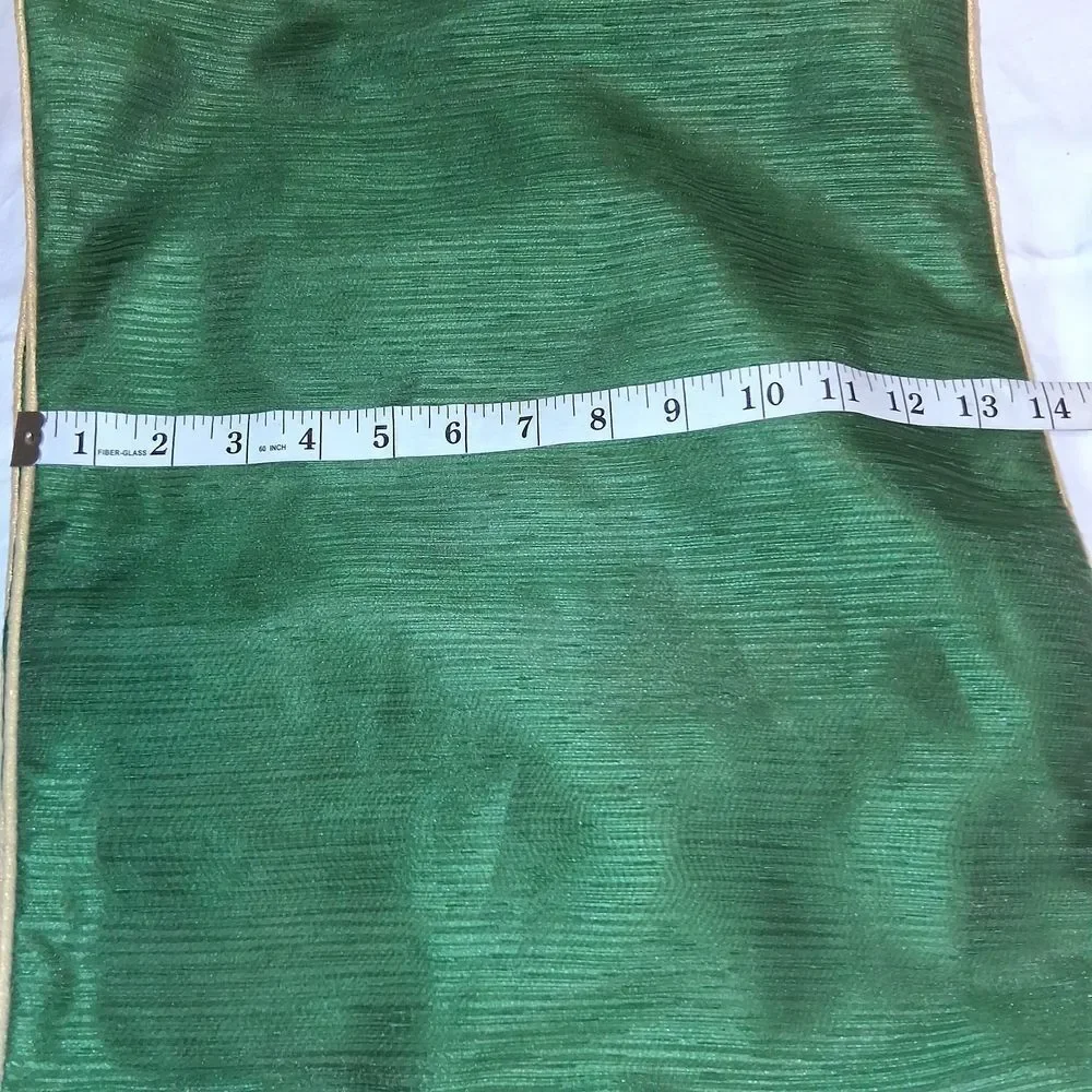 Pier 1 Imports Green Christmas Tree Embellished Table Runner